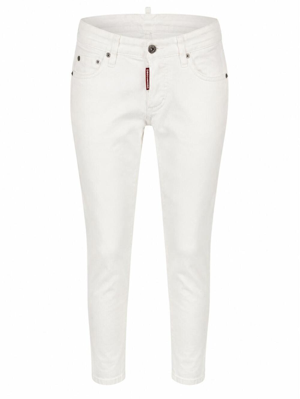 Dsquared2 Jennifer Jean White Mid Rise Skinny IT38 NWT S75LB0226